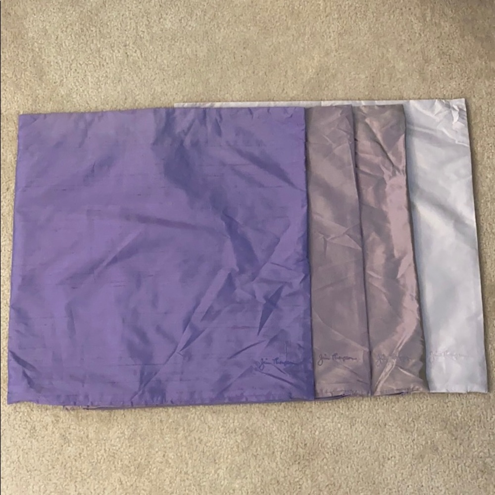 Set of 4 Jim Thompson 18x18inch silk pillow covers